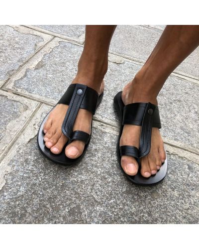 Sandals Zeus 1081 black leather