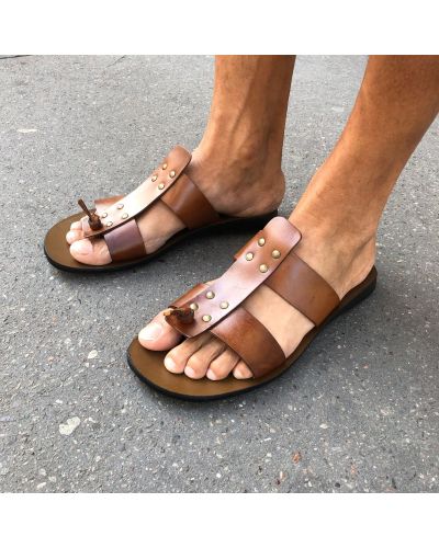 SandaleZeus 1073 cuir marron