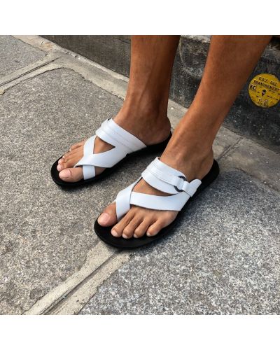 Sandals Zeus 1172 white leather