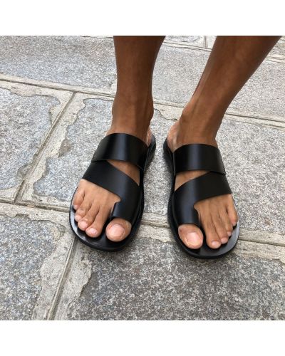 Sandals Zeus 1173 black leather