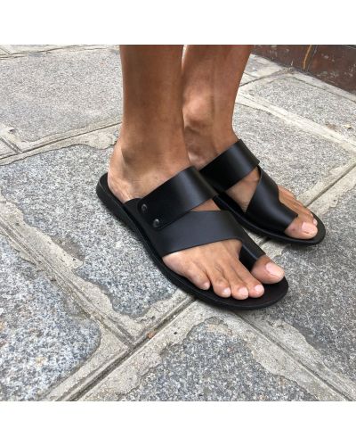 SandaleZeus 1173 cuir noir