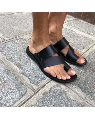 Sandals Zeus 1173 black leather