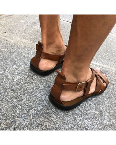 Sandals Zeus 1250 brown leather