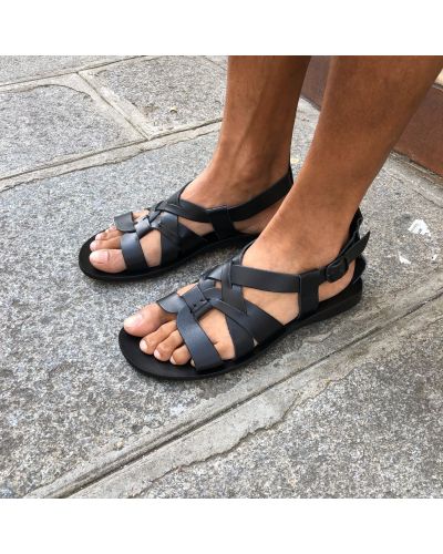 SandaleZeus 1250 cuir noir