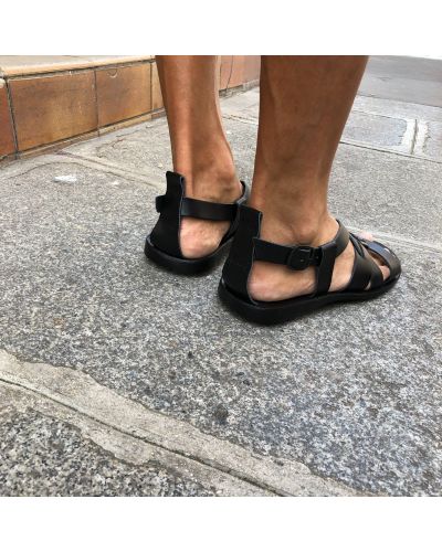 SandaleZeus 1250 cuir noir