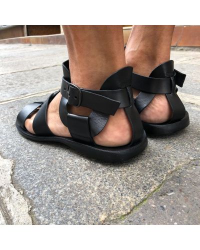 SandaleZeus 1422 cuir noir