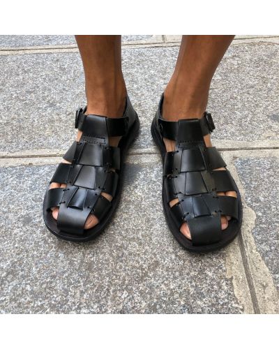 SandaleZeus 1520 cuir noir