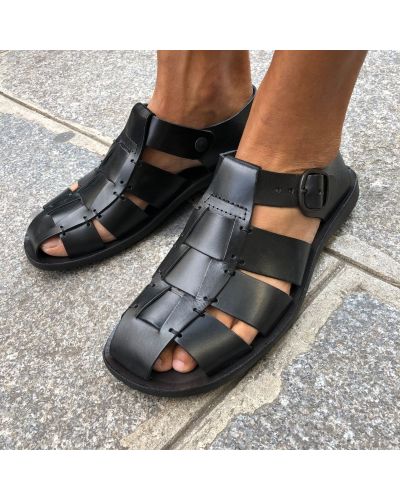 SandaleZeus 1520 cuir noir