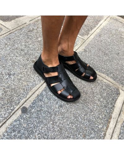 SandaleZeus 1520 cuir noir