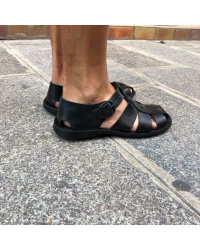 SandaleZeus 1520 cuir noir