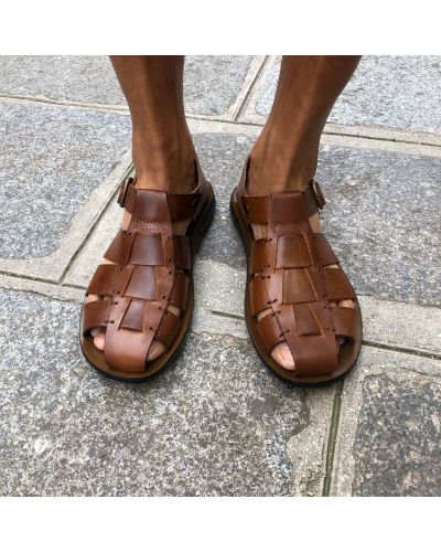 SandaleZeus 1520 cuir marron