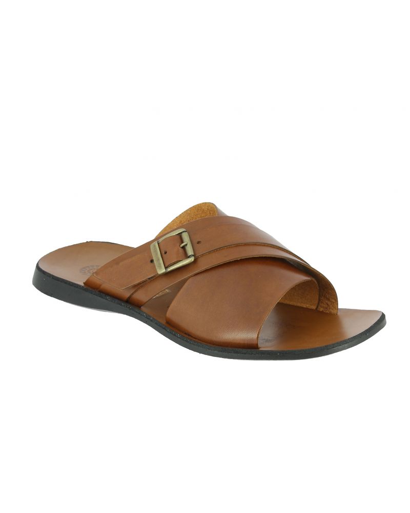 Sandals Zeus 1715 brown leather