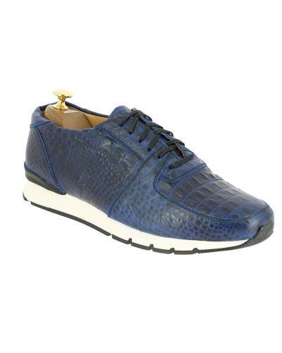 Oxford Sneakers Center 51 13517 navy blue croco print finish