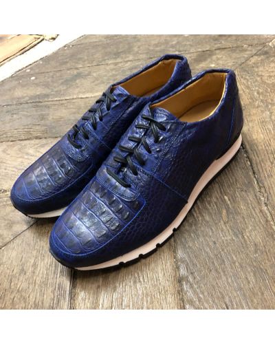 Oxford Sneakers Center 51 13517 navy blue croco print finish