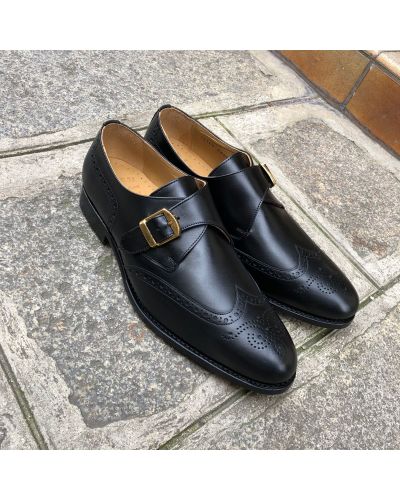 Monk strap shoe John Mendson 14166 black leather