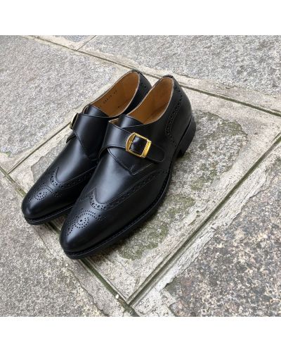 Monk strap shoe John Mendson 14166 black leather