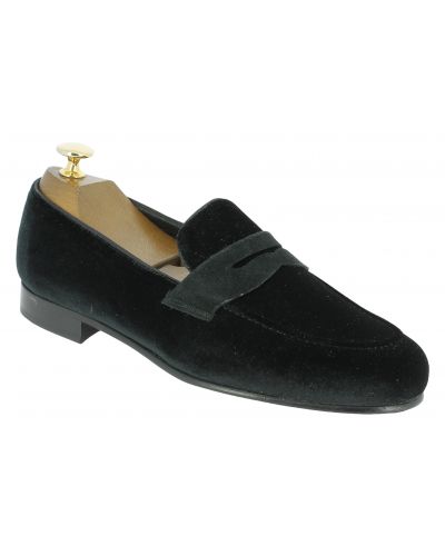Moccasin shoe Center 51 Sommer black velvet