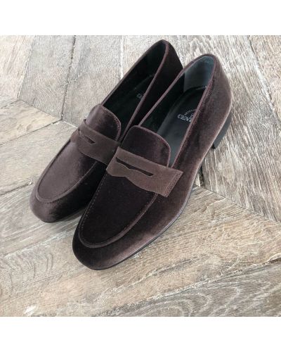 Moccasin shoe Center 51 Sommer brown velvet