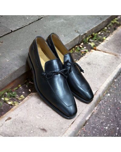 Moccasin Center 51 13813 blue navy leather