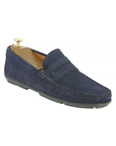 Moccasin Driver Orland 1633 navy blue suede