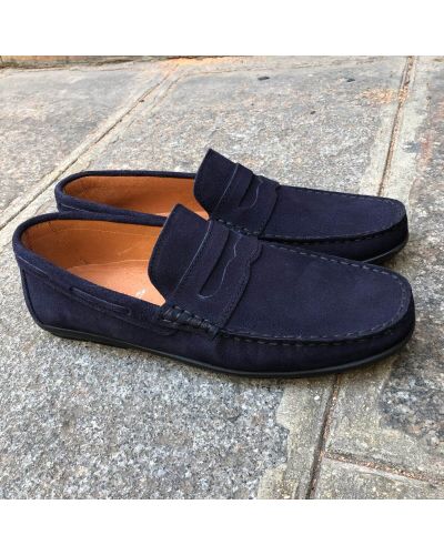 Moccasin Driver Orland 1633 navy blue suede