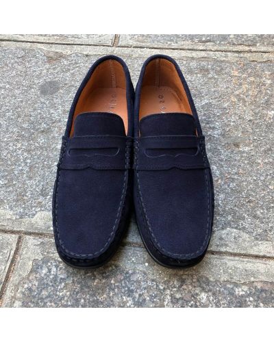 Moccasin Driver Orland 1633 navy blue suede