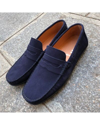 Moccasin Driver Orland 1633 navy blue suede