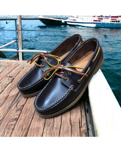 Chaussure bateau Orland 1421 cuir marron