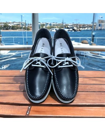 Boat shoe Orland 1421 navy blue leather