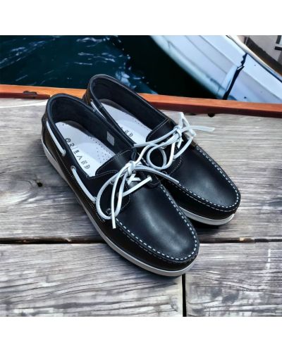 Boat shoe Orland 1421 navy blue leather