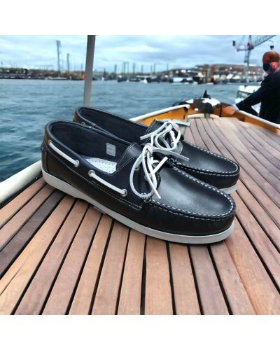 Chaussure bateau Orland 1421 cuir marine