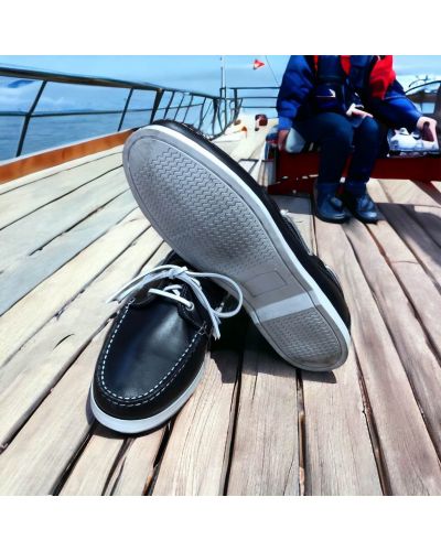 Boat shoe Orland 1421 navy blue leather