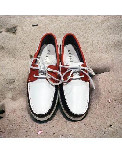 Boat shoe Orland 1421 multicoloured blue white red leather