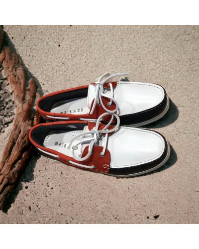 Boat shoe Orland 1421 multicoloured blue white red leather