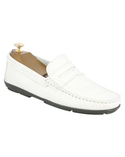 Mocassin souple Orland 1633 cuir blanc