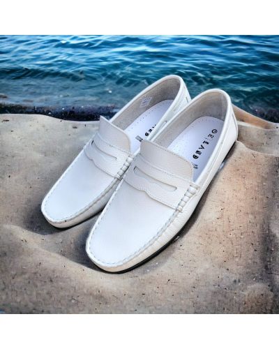 Mocassin souple Orland 1633 cuir blanc