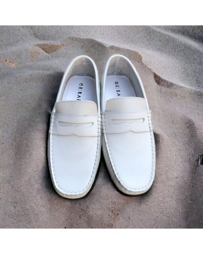 Mocassin souple Orland 1633 cuir blanc