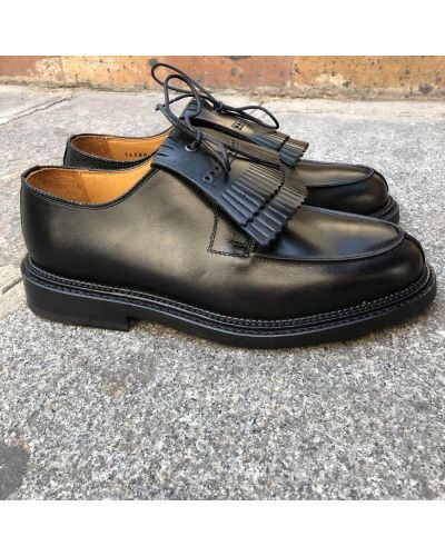 Derby shoe Triple Sole Center 51 14300 black leather with tassels