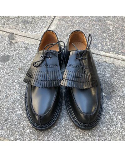 Derby shoe Triple Sole Center 51 14300 black leather with tassels