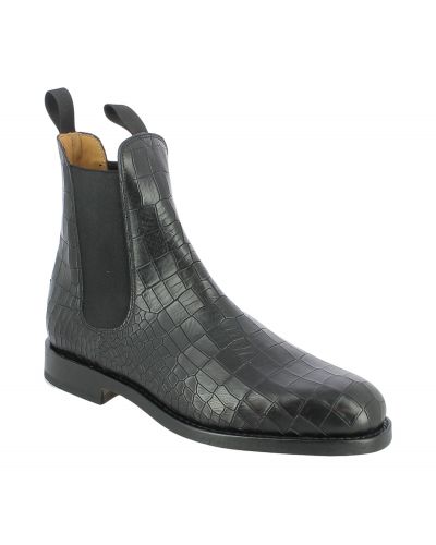 Bottine Center 51 6192 cuir façon croco noir