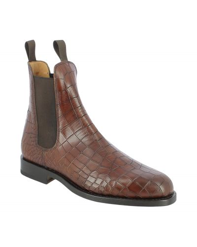 Bottine Center 51 6192 cuir façon croco marron