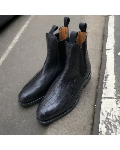 Boot Center 51 6192 black leather print finish