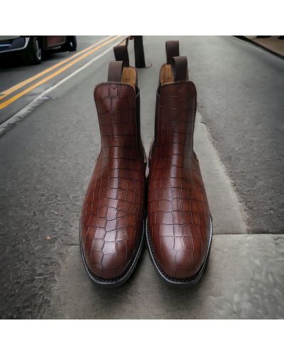 Boot Center 51 6192 brown leather print finish