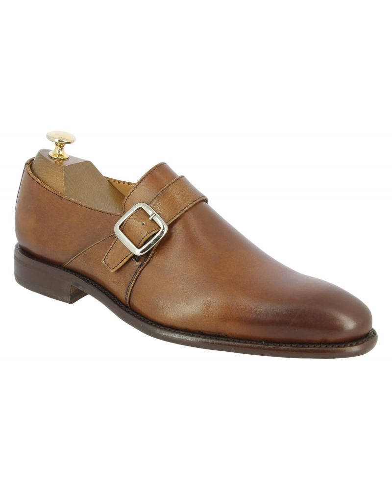 Monk strap shoe Berwick 3520 blond leather