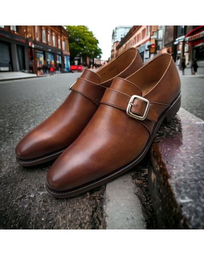 Monk strap shoe Berwick 3520 blond leather
