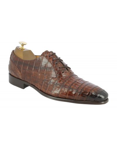 Oxford shoe Mezlan 50002 genuine brown crocodile