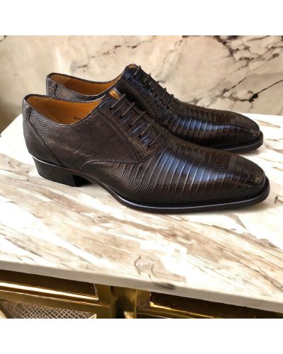 Oxford shoe Mezlan 4338 genuine brown lizard