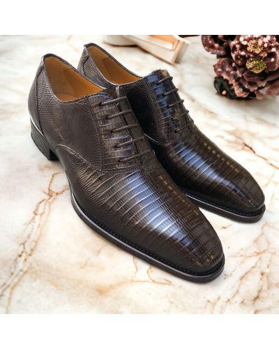 Oxford shoe Mezlan 4338 genuine brown lizard