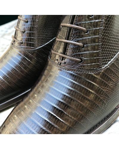 Oxford shoe Mezlan 4338 genuine brown lizard