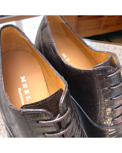 Oxford shoe Mezlan 4338 genuine brown lizard
